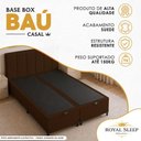 Ver imagem 4 de Cama Box com Baú Casal Bipartido Suede Marrom 138cm Royal Sleep