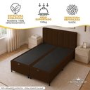 Ver imagem 5 de Cama Box com Baú Casal Bipartido Suede Marrom 138cm Royal Sleep