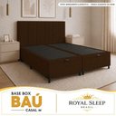 Ver imagem 6 de Cama Box com Baú Casal Bipartido Suede Marrom 138cm Royal Sleep