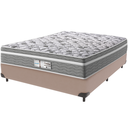 Ver imagem 1 de Cama Box Bege e Colchão Evolution Molas Ensacadas Casal Probel