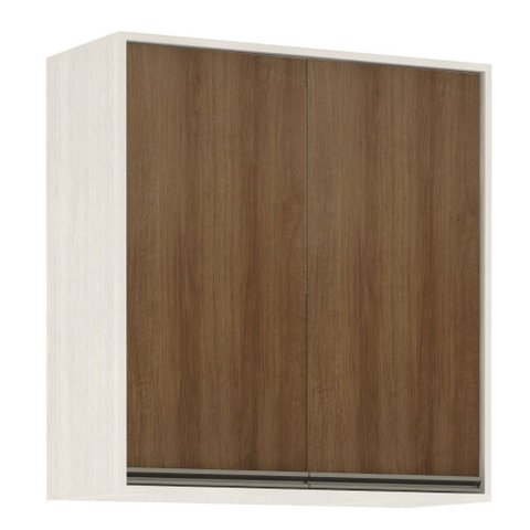 Armário Aéreo de Cozinha 80 Cm 2 Portas de Abrir 2 Prateleiras Linea Luciane Móveis