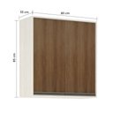 Ver imagem 5 de Armário Aéreo de Cozinha 80 Cm 2 Portas de Abrir 2 Prateleiras Linea Luciane Móveis