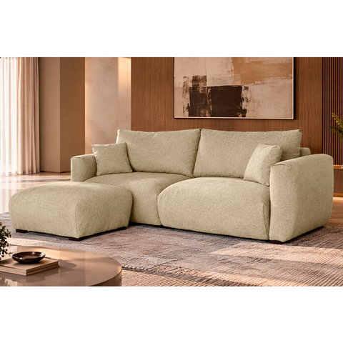 Sofá Heaven 6 Lugares, 2,90m com Puff e Assento Supermacio e Design Moderno | de Casa Decor