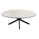 Ver imagem 1 de Mesa Estilo Industrial - Modelo Oval - 160x90cm - Cor Branco