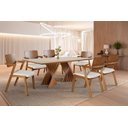 Ver imagem 1 de Sala de Jantar Moderna Madeira Maciça 6 Cadeiras 2,0x1,0m - Diamante - Harmonia Salas