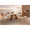 Sala de Jantar Moderna Madeira Maciça 6 Cadeiras 2,0x1,0m - Diamante - Harmonia Salas - 1