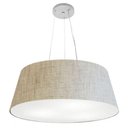 Ver imagem 1 de Lustre Pendente Cone Vivare Md-4002 Cúpula em Tecido 21/60x50cm - Bivolt Rustico-bege 127/220v