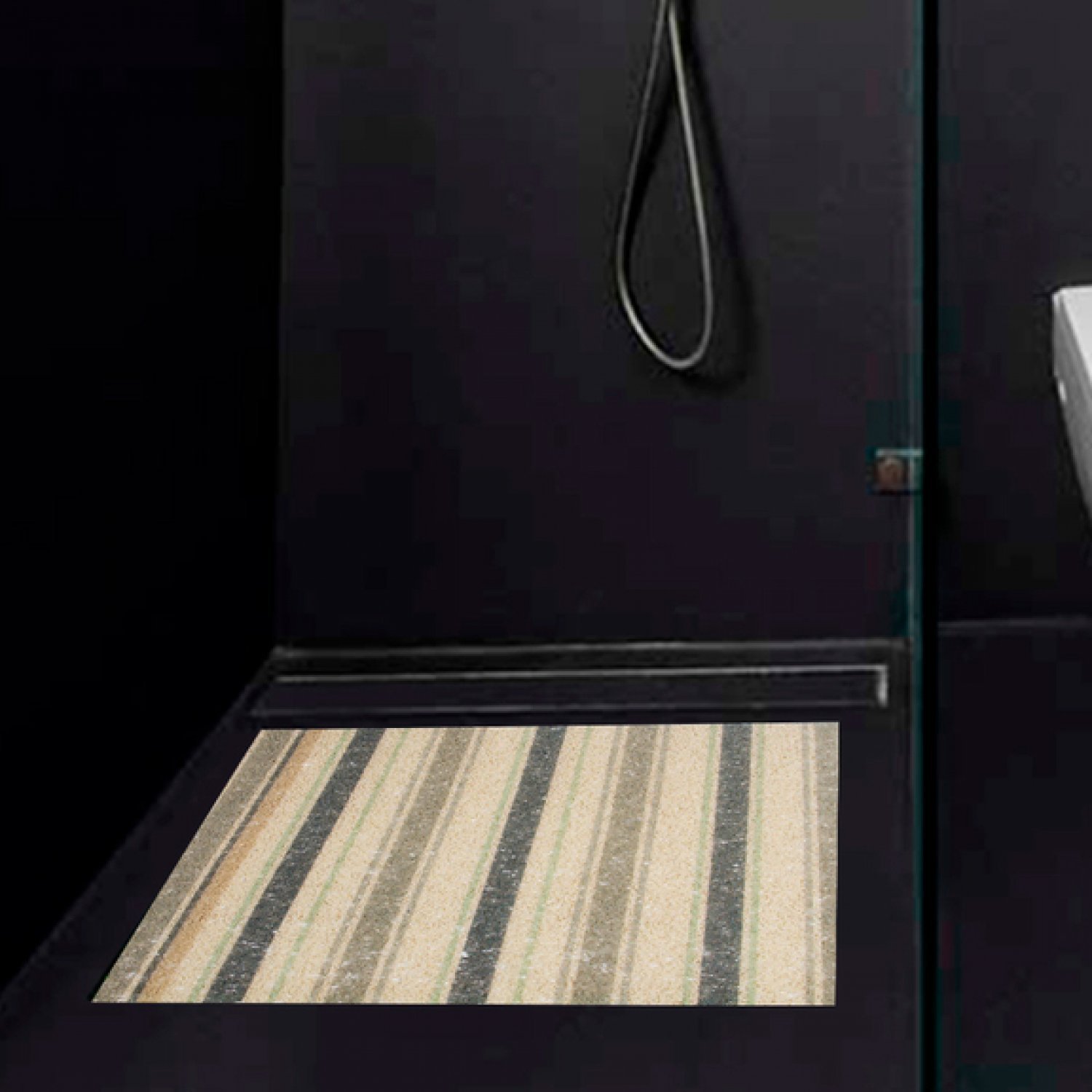 Tapete para Banheiro em Vinil Entrelaçado Estampado 50x40cm Euromats - 2