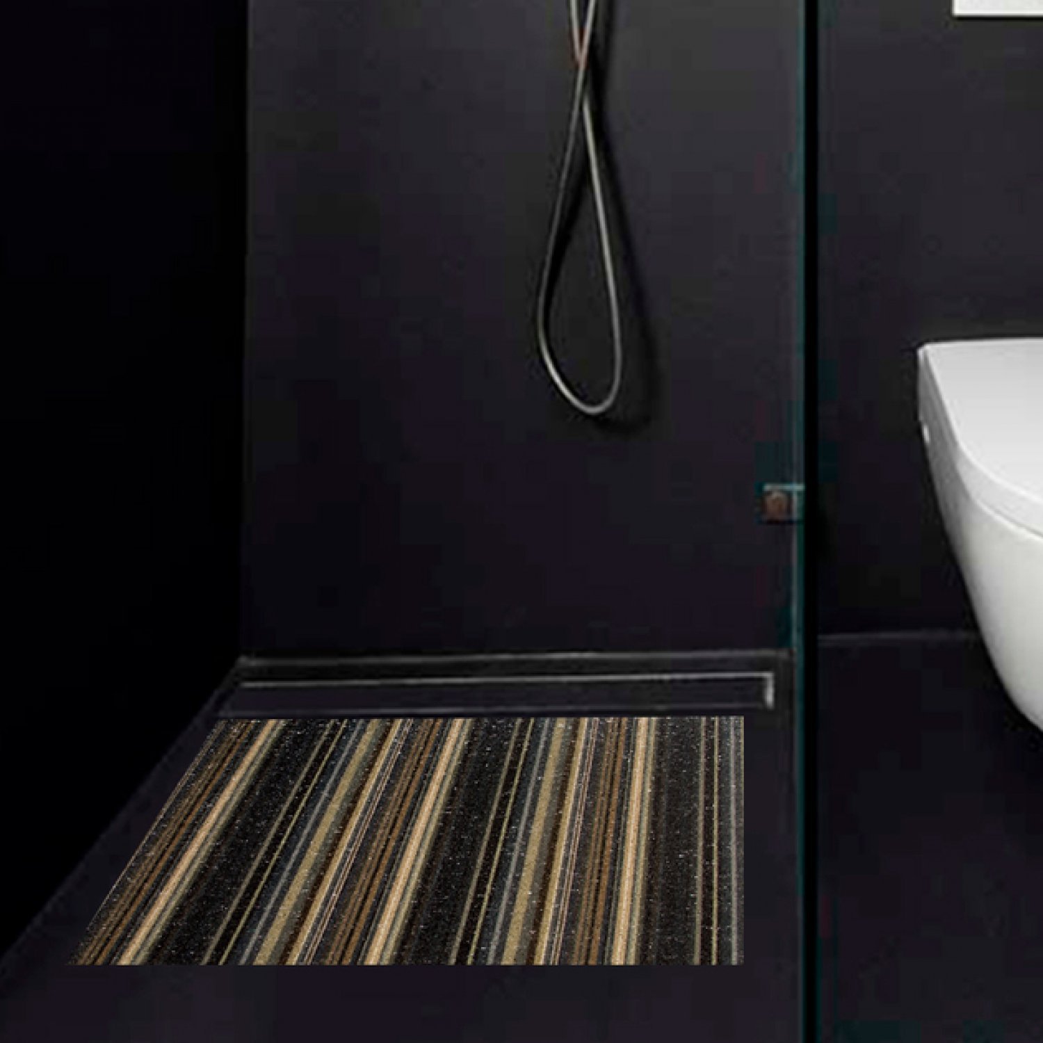 Tapete para Banheiro em Vinil Entrelaçado Estampado 50x40cm Euromats - 2