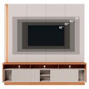 Ver imagem 6 de Estante Home Tv 75 Pol 200 Cm 2 Portas Jordao Off White Matte Freijo Colibri
