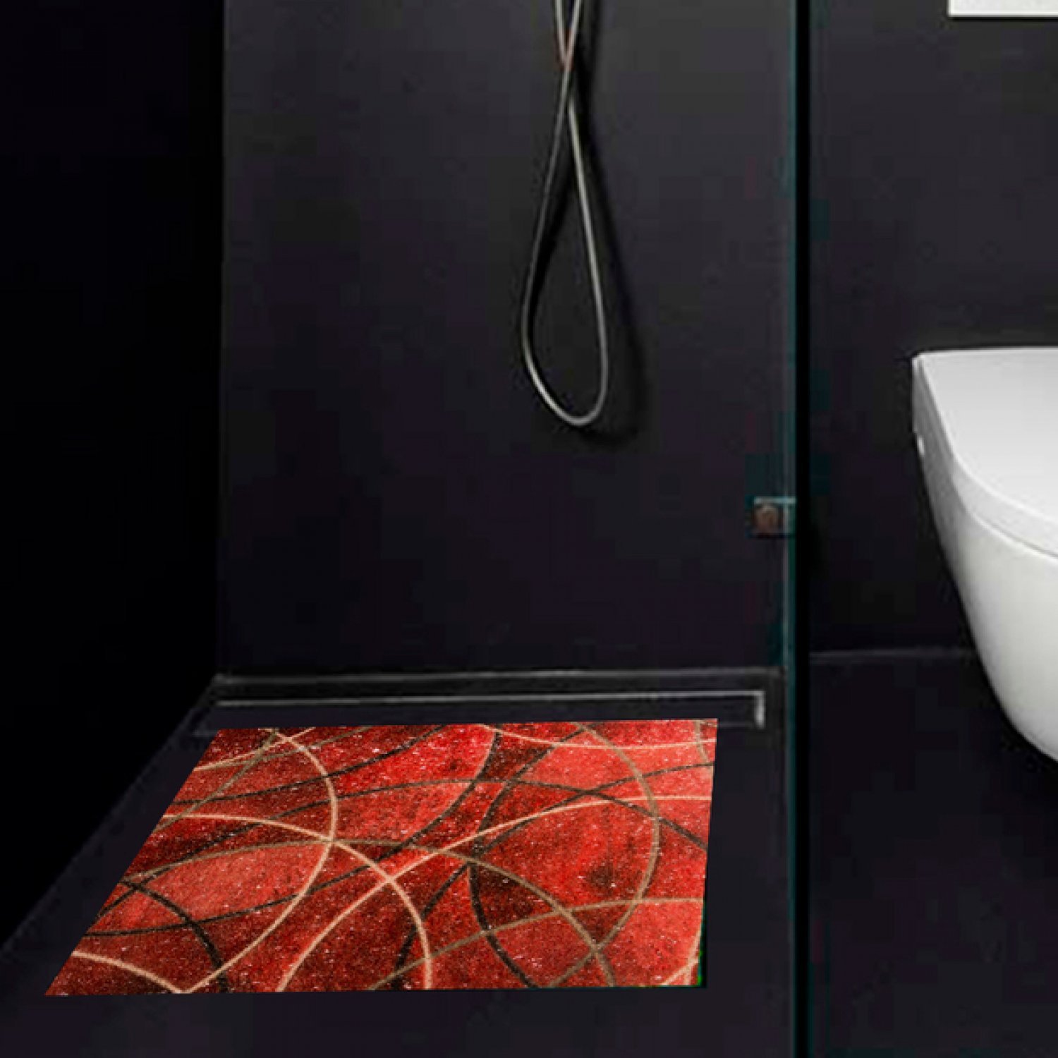 Tapete para Banheiro em Vinil Entrelaçado Estampado 50x40cm Euromats - 2