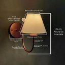 Ver imagem 3 de Arandela Luminaria de Parede Clássico Curvada Decoração Iluminação Casa Sala e Quarto Escritório