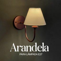 Arandela Luminária Curvada de Parede Rose Gold Alumínio e Bivolt com Cúpula Branco Algodão - 4