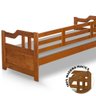 Sofá Cama Madeira Maciça Solteiro Castanho Shop JM - 3