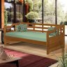 Sofá Cama Madeira Maciça Solteiro Castanho Shop JM - 1
