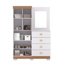 Ver imagem 3 de Roupeiro Cômoda 2 Portas Espelho Equador Branco Camarim