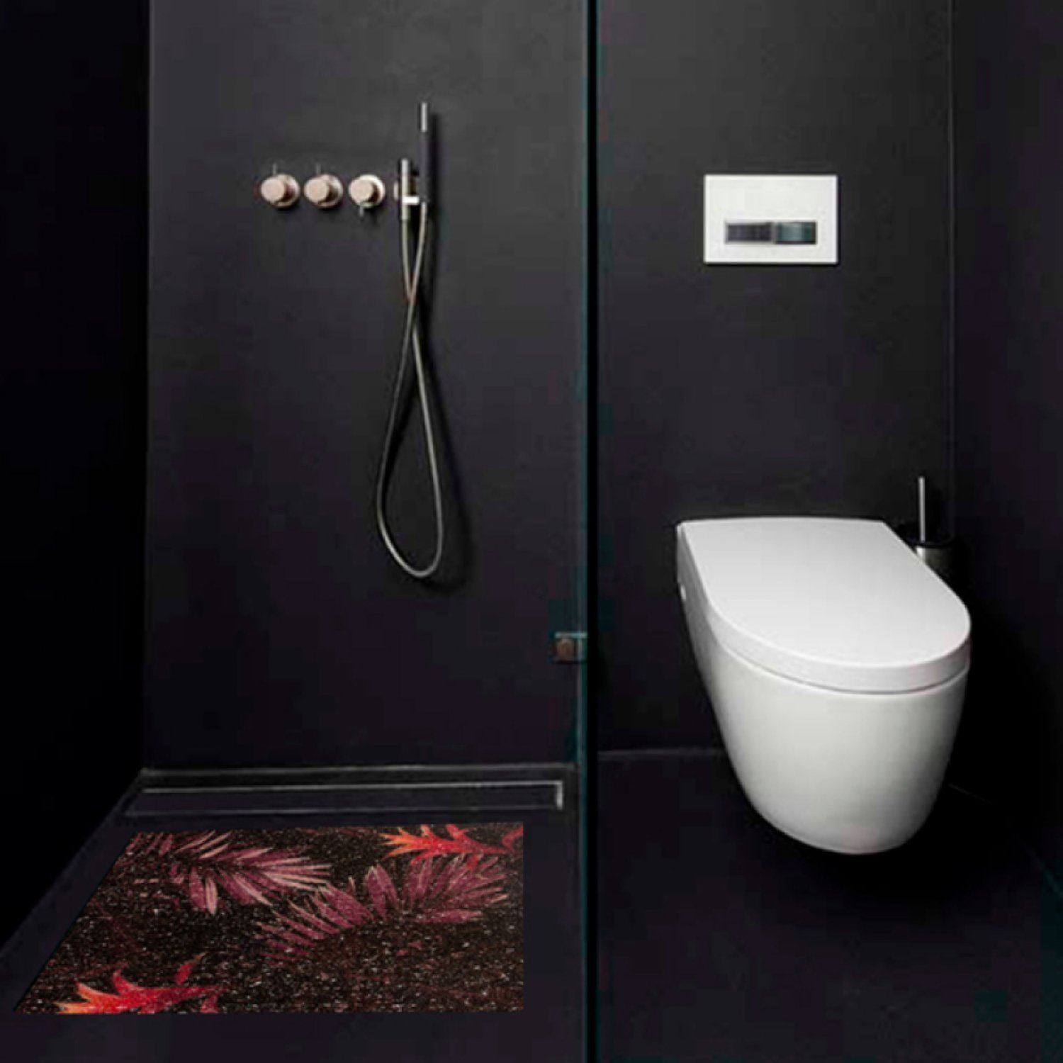 Tapete para Banheiro em Vinil Entrelaçado Estampado 50x40cm Euromats - 2