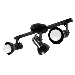 Spot Trilho Triplo Stella 3 Sobrepor Direcionável E-27 Preto