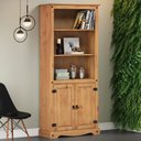 Ver imagem 1 de Estante em Madeira com 2 Portas Marrom Antique