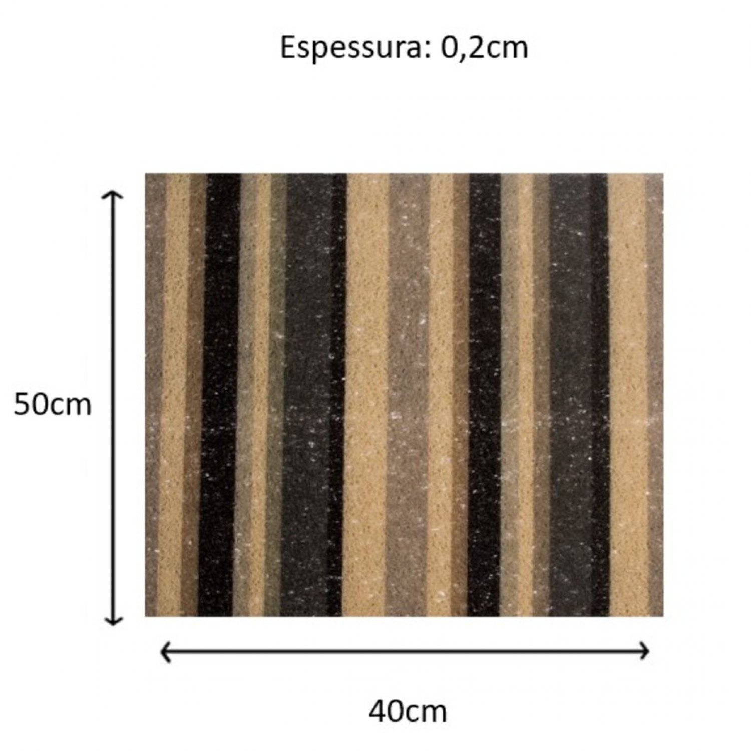 Tapete para Banheiro em Vinil Entrelaçado Estampado 50x40cm Euromats - 5