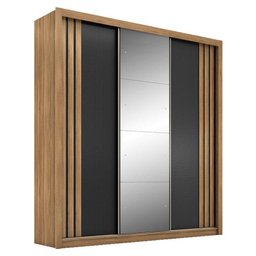 Guarda Roupa Casal Moema Amêndola Nude Flex com Espelho – Demóbile - 5