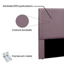 Ver imagem 3 de Cabeceira Cama Box King 195 Cm Arizona Veludo Uva S04 - D'Rossi