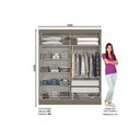 Ver imagem 2 de Guarda Roupa Casal 2 Portas de Correr (1 C- Espelho) e 2 Gavetas Briz B74 Nature-off White - Henn