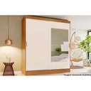 Ver imagem 1 de Guarda Roupa Casal 2 Portas de Correr (1 C- Espelho) e 2 Gavetas Briz B74 Nature-off White - Henn