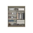 Ver imagem 4 de Guarda Roupa Casal 2 Portas de Correr (1 C- Espelho) e 2 Gavetas Briz B74 Nature-off White - Henn