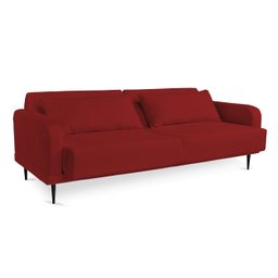 Sofá Cama 03 Lugares Angel Veludo Marsala Pés Tabaco - D'Rossi - 4 Sofá Cama 03 Lugares Angel Veludo Marsala Pés Tabaco - D'Rossi - 4