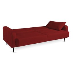 Sofá Cama 03 Lugares Angel Veludo Marsala Pés Tabaco - D'Rossi - 5 Sofá Cama 03 Lugares Angel Veludo Marsala Pés Tabaco - D'Rossi - 5