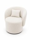Ver imagem 3 de Poltrona Orgânica Giratória Boucle Off White com 3 Almofadas