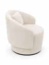 Ver imagem 2 de Poltrona Orgânica Giratória Boucle Off White com 3 Almofadas