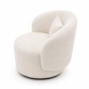 Ver imagem 1 de Poltrona Orgânica Giratória Boucle Off White com 3 Almofadas