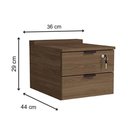 Ver imagem 6 de Mesa com Gaveteiro Escritório Home Office 1,5m 2 Gavetas Kappesberg
