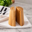 Ver imagem 6 de Saleiro Pimenteiro Bambu 2 Peças Temperos Mesa Cozinha Gourmet