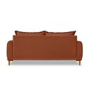 Ver imagem 4 de Sofá 3 Lugares 2,00m Estofado em Bouclé Terracota com Pés de Madeira - Logan Lucadi Home
