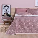 Ver imagem 1 de Kit Cobre Leito Celine Casal Queen Dupla Face Micropercal 200 Fios 03 Peças - Rosê