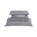 Ver imagem 4 de Kit Cobre Leito Solteiro Bordado Urbany Hipercal 400 Fios Cinza