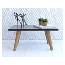 Ver imagem 2 de Mesa de Centro Sala Retangular com Pés de Madeira Preta