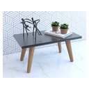 Ver imagem 4 de Mesa de Centro Sala Retangular com Pés de Madeira Preta
