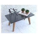 Ver imagem 3 de Mesa de Centro Sala Retangular com Pés de Madeira Preta