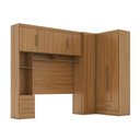 Ver imagem 2 de Guarda-Roupa Modulado 3 Peças 3 Portas 3 Gavetas com Maleiro Smart Plus Yescasa Marrom
