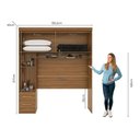 Ver mais imagens de Guarda-Roupa Modulado 3 Peças 3 Portas 3 Gavetas com Maleiro Smart Plus Yescasa Marrom