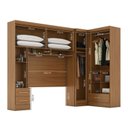 Ver imagem 7 de Guarda-Roupa Modulado 3 Peças 3 Portas 3 Gavetas com Maleiro Smart Plus Yescasa Marrom