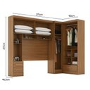 Ver imagem 5 de Guarda-Roupa Modulado 3 Peças 3 Portas 3 Gavetas com Maleiro Smart Plus Yescasa Marrom
