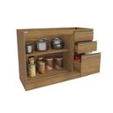 Ver imagem 3 de Balcão de Pia Celeste Kappesberg 100% Mdf 2 Portas 3 Gavetas Nogueira 120cm
