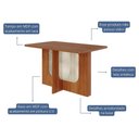 Ver imagem 2 de Mesa de Jantar Retangular Louise 130x80 Cinamomo com Tampo em Mdf - Cimol Móveis