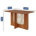 Ver imagem 3 de Mesa de Jantar Retangular Louise 130x80 Cinamomo com Tampo em Mdf - Cimol Móveis