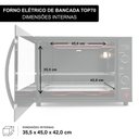 Ver imagem 6 de Forno Elétrico Grill Bancada Nardelli Top 70L 1750W Preto 110V